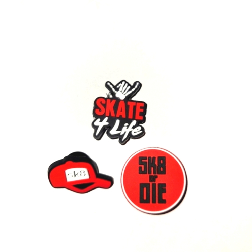 3 Skateboarding Jibbitz Charms